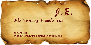 Jánossy Ramóna névjegykártya
